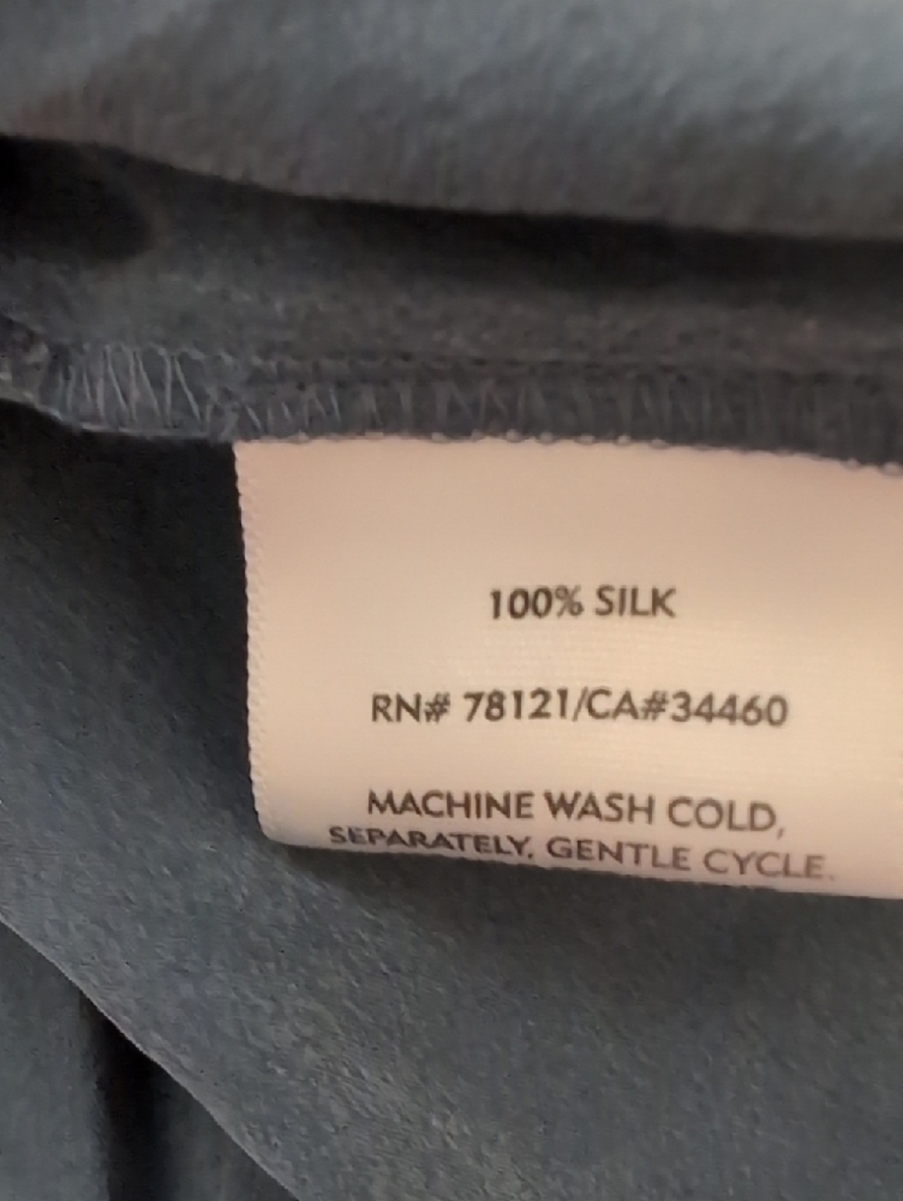 Eileen Fisher Slate Blue Silk Sleeveless Scoop Neck Tank - Picture 5 of 6